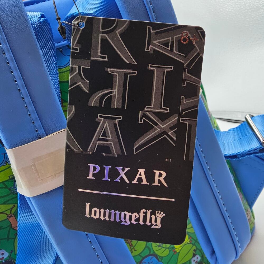 Loungefly X Pixar Disney A Bug's Life Green Mini Backpack Character Flik Dot NEW - Picture 7 of 9